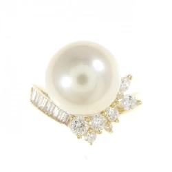 Nhẫn ngọc trai trắng K18YG 10.7mm 668473