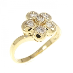 Nhẫn kim cương hoa K18YG 0.30CT