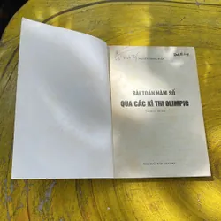 BÀI TOÁN HÀM SỐ QUA CÁC KÌ THI OLIMPIC 734210