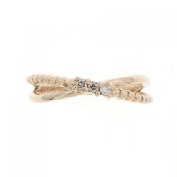 Nhẫn kim cương ba viên K18PG - Hàng hiệu Authentic 859379