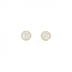 K18YG Bông tai Cubic - Hàng hiệu Chính hãng