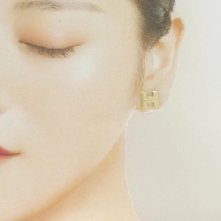 K18YG Chữ cái H Bông tai - Hàng hiệu Chính hãng 864889