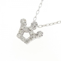 K18WG Vương miện Dây chuyền Kim cương 0.08CT - Hàng hiệu Chính hãng 861380