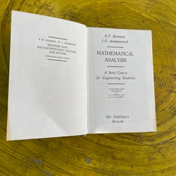 MATHEMATICAL ANALYSIS- A BRIEF COURSE FOR ENGINEERING STUDENTS  543837