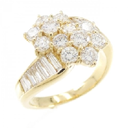 Nhẫn kim cương hoa K18YG 1.54CT