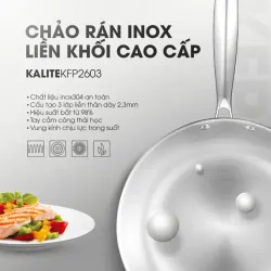 🎯 Chảo inox liền khối KFP2603 – Mặt chảo sáng bóng, dễ vệ sinh, chống bám dính! 714916
