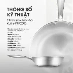 🍳 Chảo Rán Inox Liền Khối Cao Cấp KALITE KFP2603 – Bắt Từ 98%, Size 26cm Chuẩn Gia Đình 782566