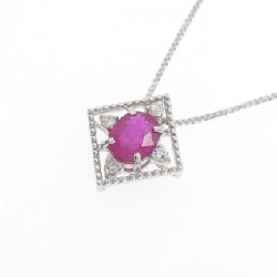 K18WG Dây chuyền Ruby 0.50CT - Hàng hiệu Chính hãng 861650