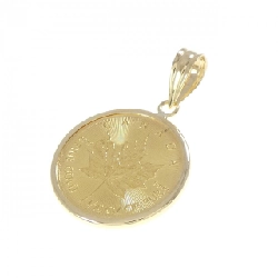 K18YG(枠) Đồng xu Mặt dây chuyền - Hàng hiệu Authentic 862801