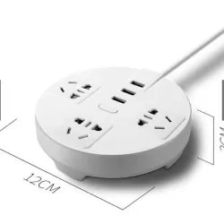 Ổ CẮM ĐIỆN CAO CẤP TRÒN - 3 Ổ ĐIỆN + 3 USB 2,8 MÉT CHỐNG GIẬT AN TOÀN*TẶNG QUÀ 0Đ*FREESHIP 604754