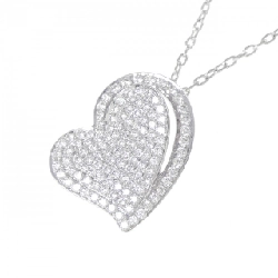 K18WG Dây chuyền kim cương hình trái tim 0.69CT - Hàng hiệu Authentic 850525