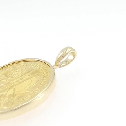 K18YG(枠) Mặt dây chuyền đồng xu - Hàng hiệu Authentic 865424