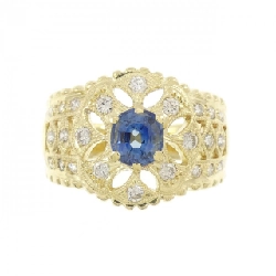 Nhẫn Sapphire K18YG 0.72CT 667616