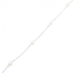 K18WG vòng tay ngọc trai nước ngọt - Hàng hiệu Authentic