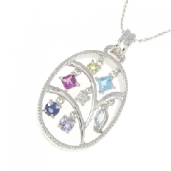 K18WG Mặt dây chuyền đá màu - Hàng hiệu Authentic 859681