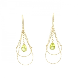 K10YG Peridot Bông tai - Hàng hiệu Chính hãng