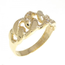 Nhẫn kim cương K18YG 0.02CT