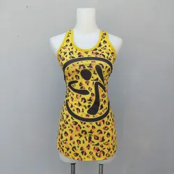 Áo thể thao ba lổ họa tiết màu vàng