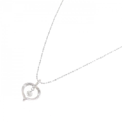 K18WG/750WG Dây chuyền kim cương hình trái tim 0.10CT - Hàng hiệu Chính hãng 859080