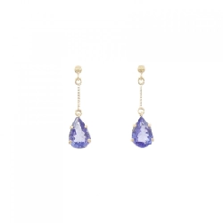 K18YG Tanzanite Bông tai - Hàng hiệu Chính hãng