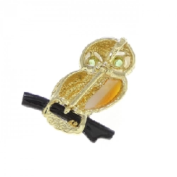 K18YG Cú màu đá quý dây chuyền - Hàng hiệu Authentic 864955