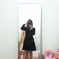 Váy nhung đen cổ bèo size M 103186