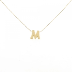 K18YG Chữ cái M Dây chuyền - Hàng hiệu Chính hãng