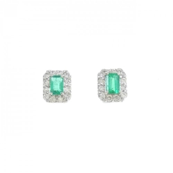 PT900 Bông tai Emerald 0.19CT - Hàng hiệu Chính hãng