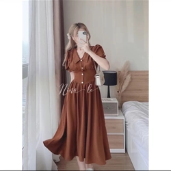 Đầm tiểu thư vintage, đầm đi tiệc, đầm thiết kế ôm eo 399628