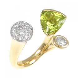 Nhẫn Peridot K18YG/PT900 2.65CT - Hàng hiệu Chính hãng