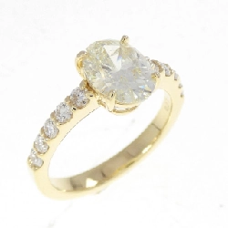 Nhẫn kim cương K18YG 1.531CT VLY SI2 cắt oval - Hàng hiệu Authentic