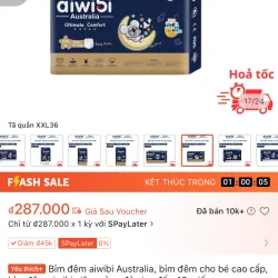 Tã quần sơ sinh Aiwibi Australia size XXL 36 miếng mẫu mới 597055