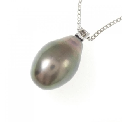 K18WG Ngọc trai đen dây chuyền - Hàng hiệu Authentic 856477