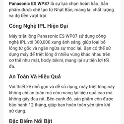 Máy triệt lông Panasonic ES WP87 576378