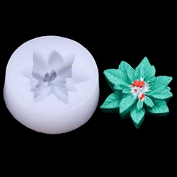 Khuôn silicon làm rau câu hoa trạng nguyên Noel giáng sinh loại 7 cm - Mã số 1116 338355