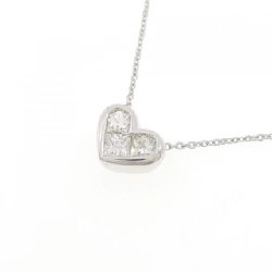 K18WG Dây chuyền kim cương hình trái tim 0.50CT - Hàng hiệu Chính hãng 867892