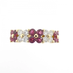 Nhẫn ruby 750YG hoa 0.80CT 666868