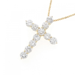 K18YG Dây chuyền kim cương 2.239CT E-F VS1-2 VG - Hàng hiệu Chính hãng 873563