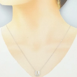 K18WG Mặt dây chuyền hình móng ngựa kim cương 0.20CT - Hàng hiệu Chính hãng 860166