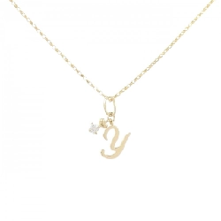 K18YG Chữ cái Y Dây chuyền kim cương - Hàng hiệu Authentic
