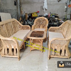 Sofa mây tre đan truyền thống cho phòng khách gia đình 60490