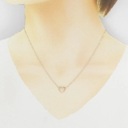 K18YG Dây chuyền kim cương hình trái tim - Hàng hiệu Chính hãng 865600