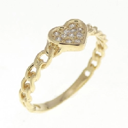 Nhẫn kim cương hình trái tim K18YG 0.06CT