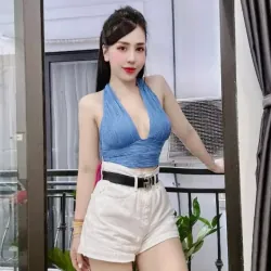 Áo croptop xanh nhạt 760014