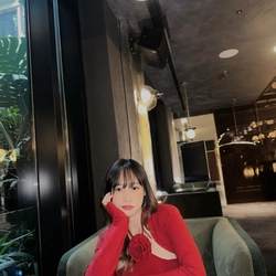 Đầm đỏ cổ yếm hoa 510124