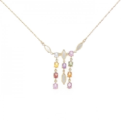 K18YG/PT850 Dây chuyền Sapphire - Hàng hiệu Chính hãng