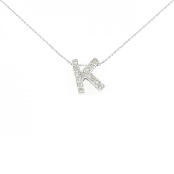 K18WG Chữ cái K Dây chuyền kim cương 0.28CT - Hàng hiệu Chính hãng