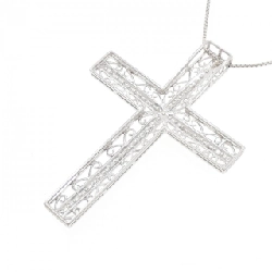 K18WG Dây chuyền kim cương chéo 0.92CT - Hàng hiệu Chính hãng 860472