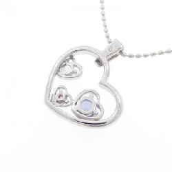 K18WG Dây chuyền hình trái tim đá màu - Hàng hiệu Authentic 866033