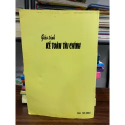 Giáo trình Kế toán tài chính- Ngô Thế Chi 605292